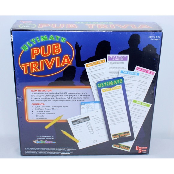 University Games Ultimate Pub Trivia Board Game 1100 Questions New Sealed - Picture 2 of 2